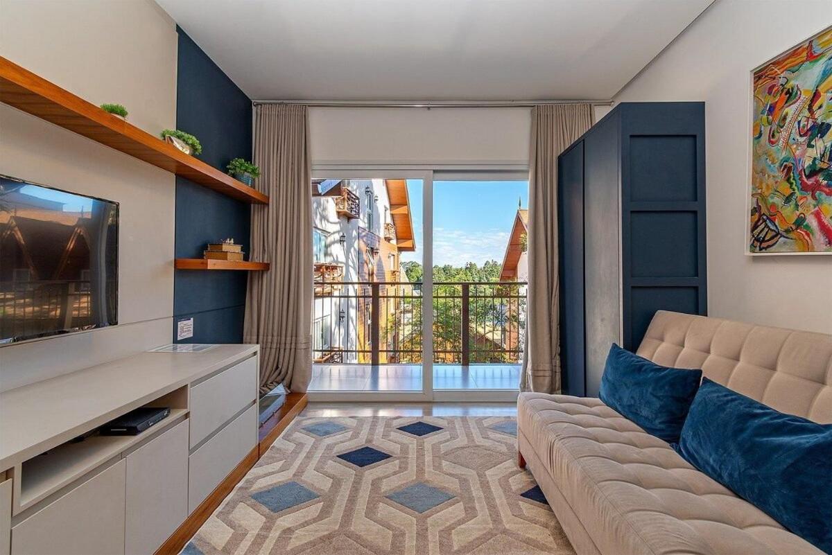 Ferienwohnung Rosa Edificio Casa De Pedra Gramado Zimmer foto